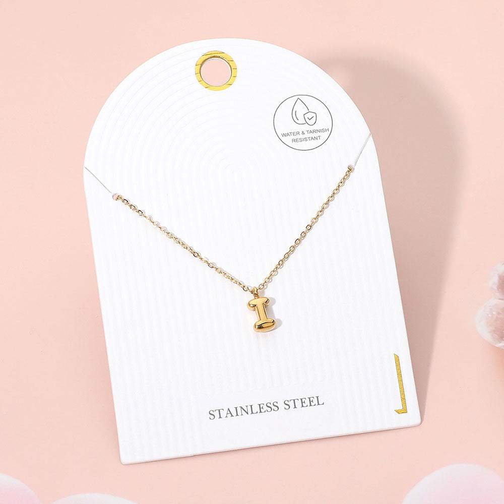 -I- Stainless Steel Monogram Pendant Necklace - Madeline Love - Flyclothing LLC