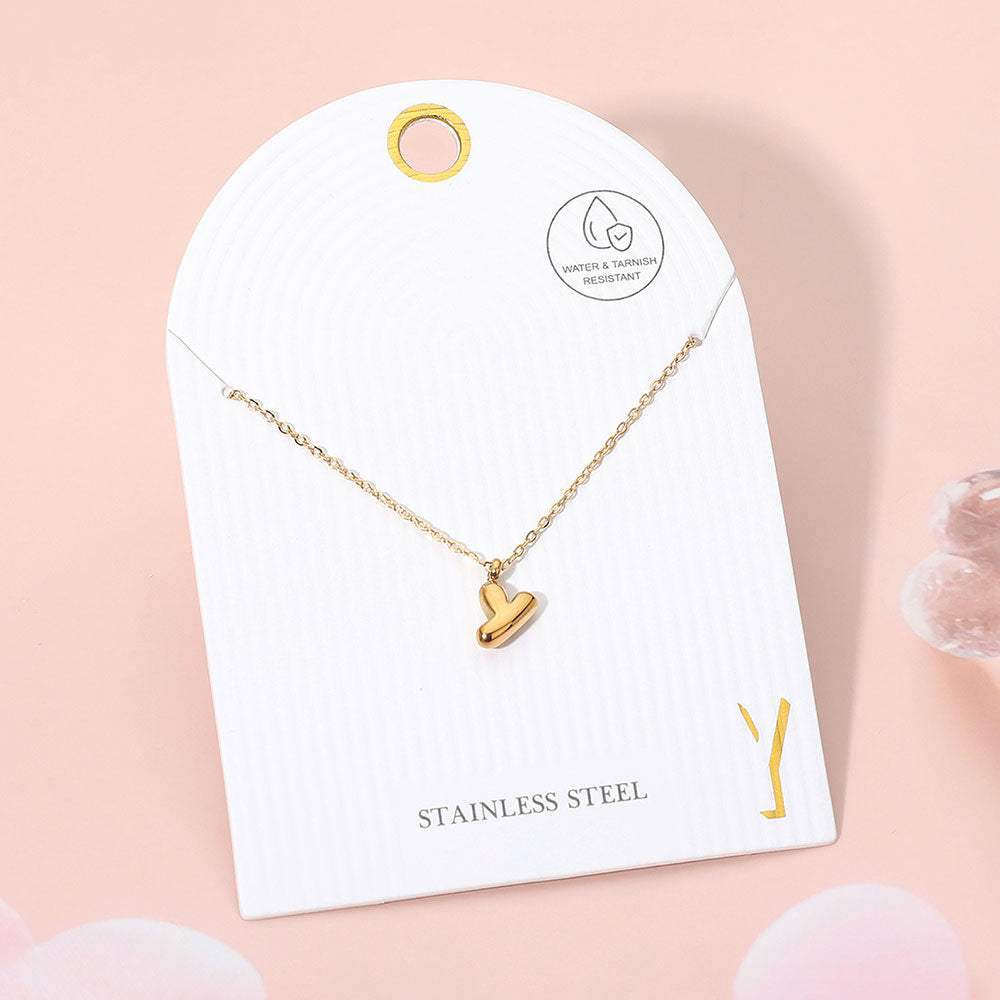-Y- Stainless Steel Monogram Pendant Necklace - Madeline Love - Flyclothing LLC