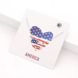 American USA Flag Printed United State Map Pendant Necklace - Madeline Love - Flyclothing LLC