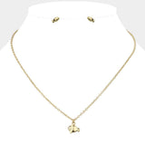 Rhinestone Embellished Fish Pendant Necklace - Madeline Love - Flyclothing LLC