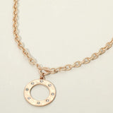Stone Accent Circle Pendant Necklace - Madeline Love - Flyclothing LLC