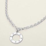 Stone Accent Circle Pendant Necklace - Madeline Love - Flyclothing LLC