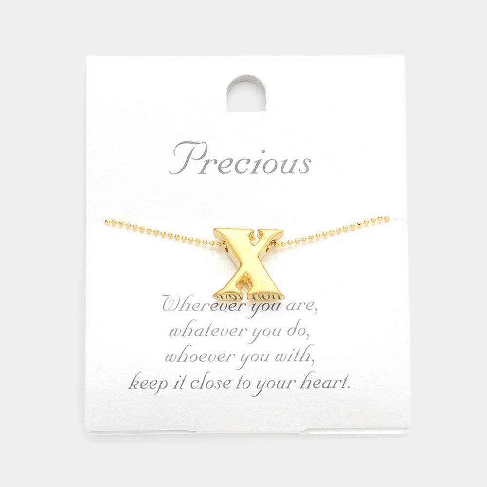 -X- Metal Monogram Initial Pendant Necklace - Madeline Love - Flyclothing LLC