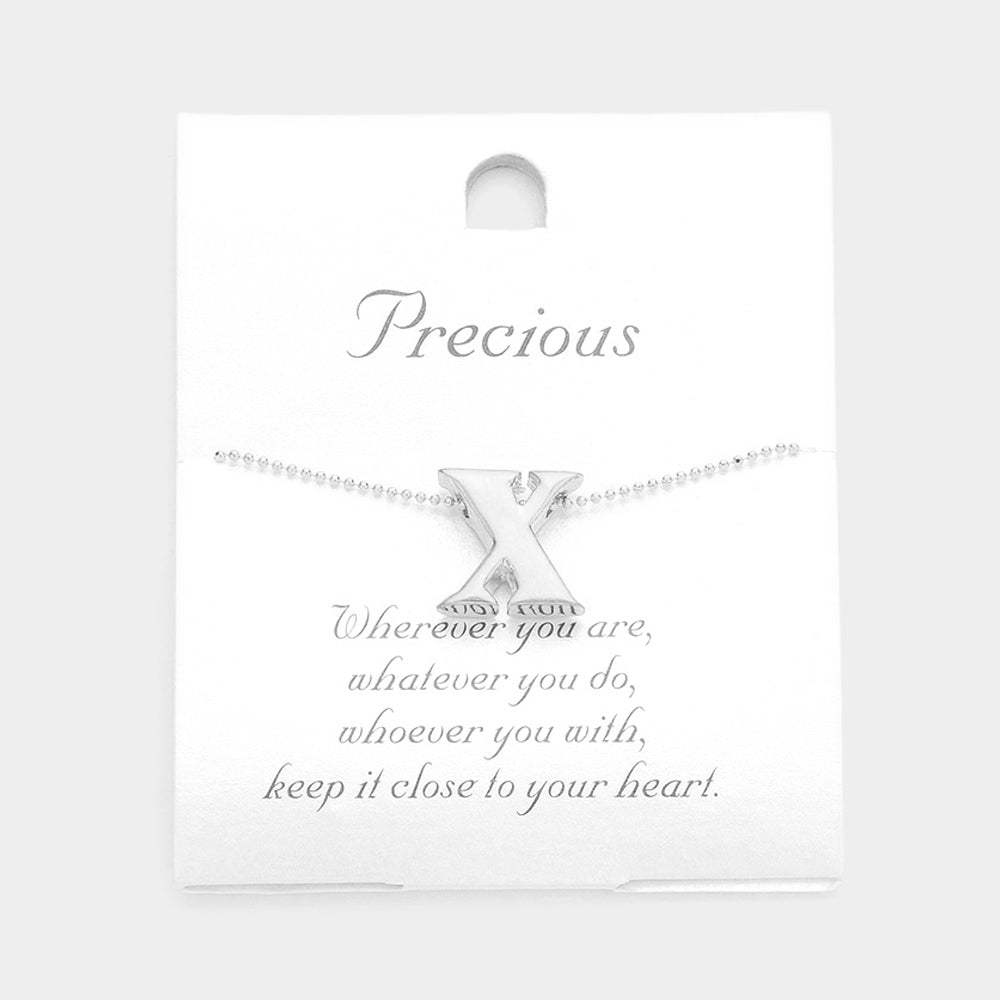 -X- Metal Monogram Initial Pendant Necklace - Madeline Love - Flyclothing LLC