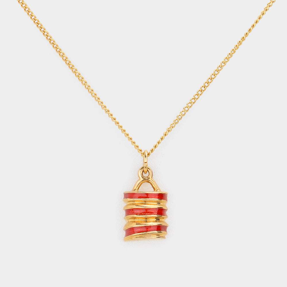 Enamel Metal Pendant Necklace - Madeline Love - Flyclothing LLC
