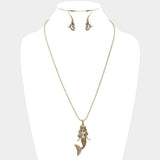 Metal Mermaid Pendant Necklace - Madeline Love - Flyclothing LLC