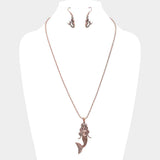 Metal Mermaid Pendant Necklace - Madeline Love - Flyclothing LLC