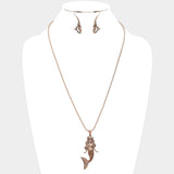 Metal Mermaid Pendant Necklace - Madeline Love - Flyclothing LLC