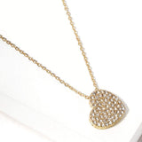 Crystal Paved Heart Pendant Necklace - Madeline Love - Flyclothing LLC