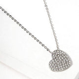 Crystal Paved Heart Pendant Necklace - Madeline Love - Flyclothing LLC