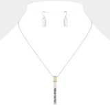 "Forever Together" Metal Bar Pendant Necklace - Madeline Love - Flyclothing LLC