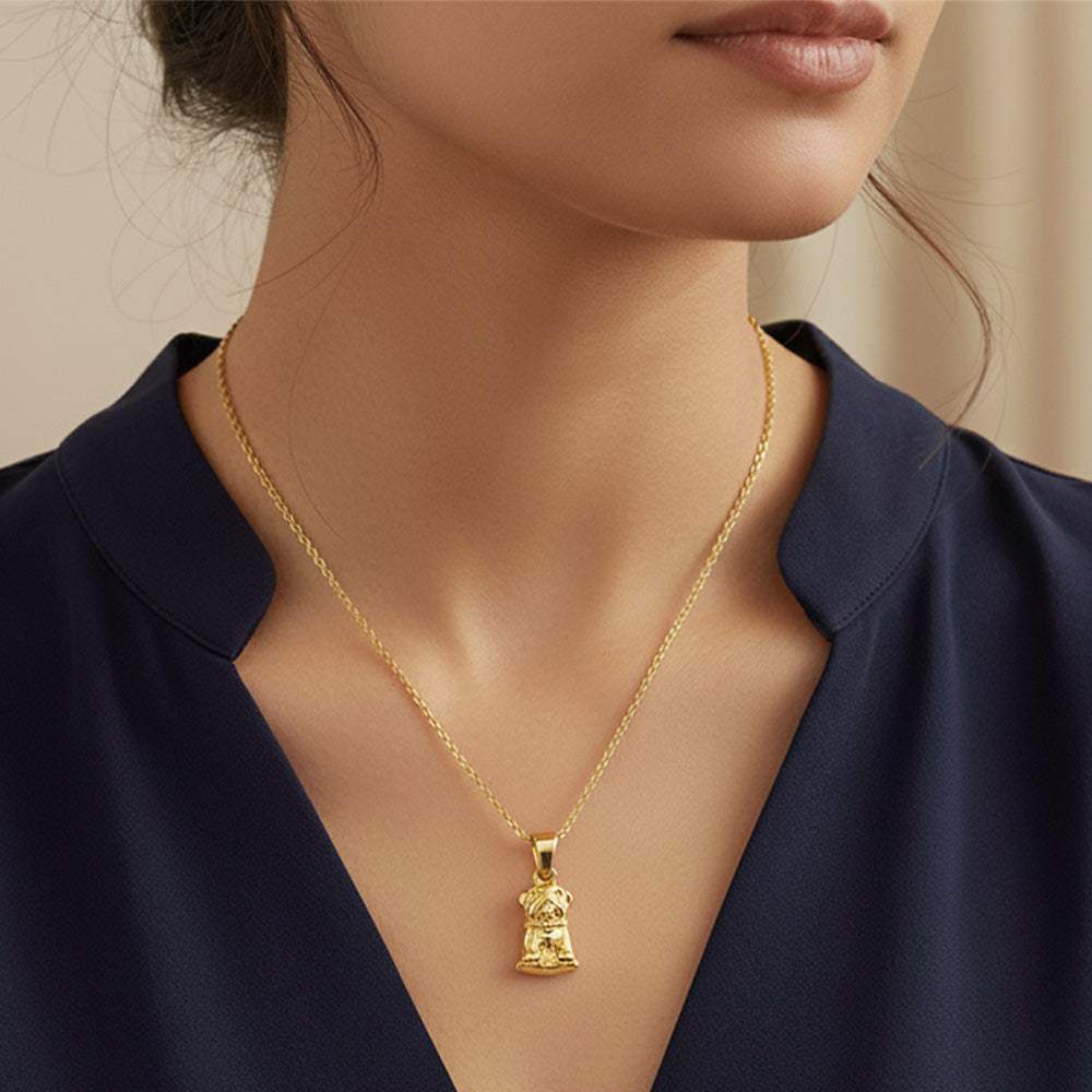 14K Gold Dipped Bulldog Pendant Necklace - Madeline Love - Flyclothing LLC