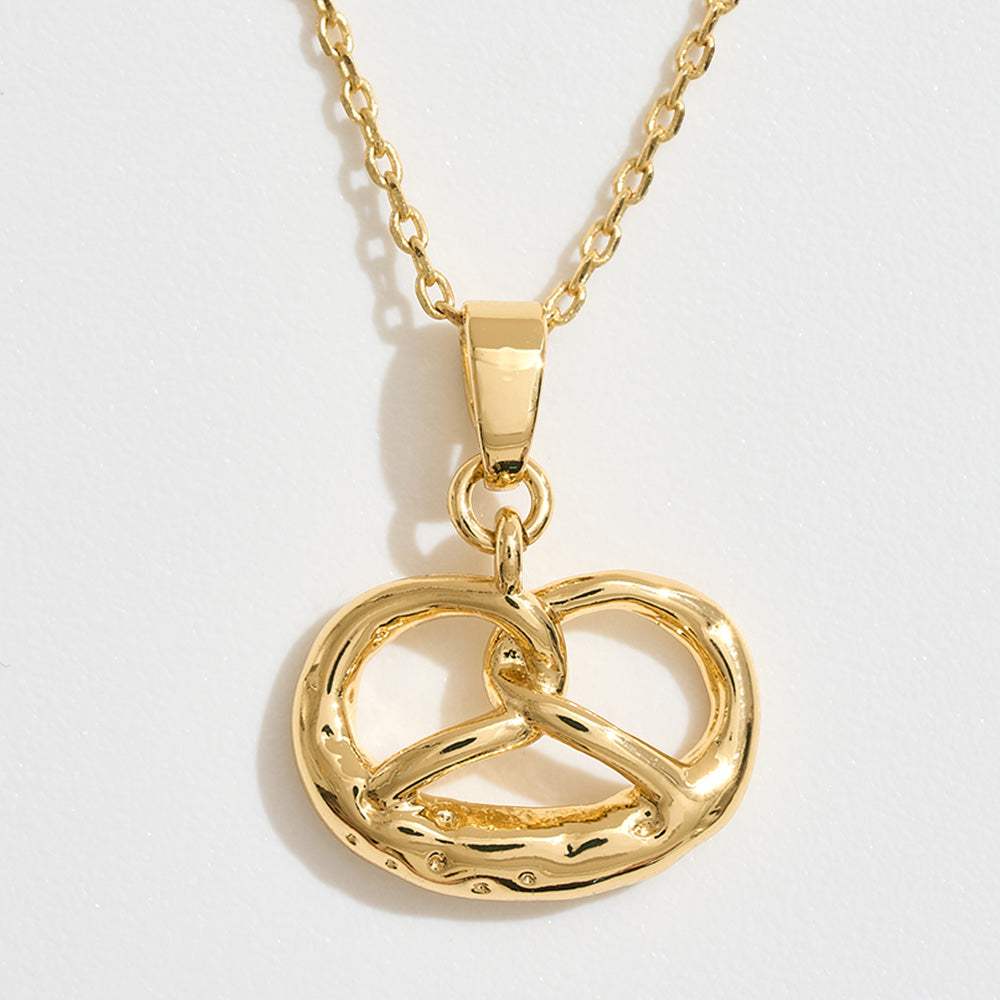 14K Gold Dipped Pretzel Pendant Necklace - Madeline Love - Flyclothing LLC
