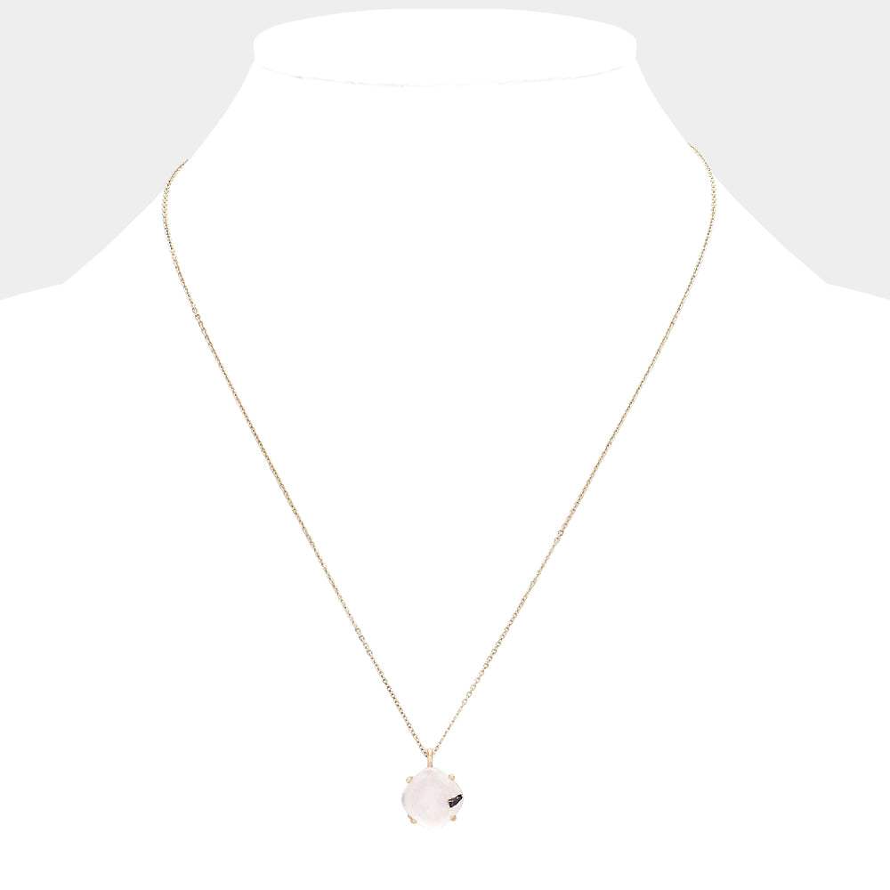 Natural Stone Pendant Necklace - Madeline Love - Flyclothing LLC