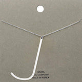 -j- Brass Initial Monogram Metal Pendant Necklace - Madeline Love - Flyclothing LLC