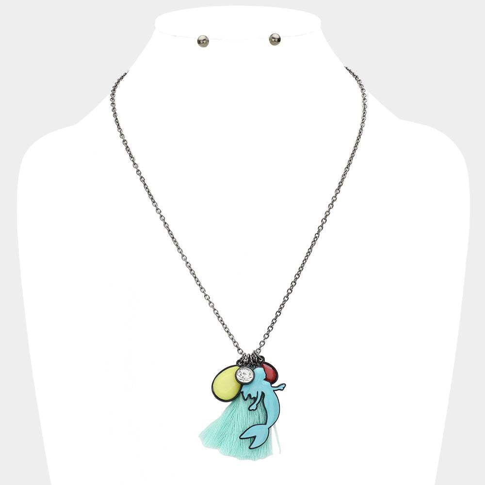 Mermaid Tassel Pendant Necklace - Madeline Love - Flyclothing LLC