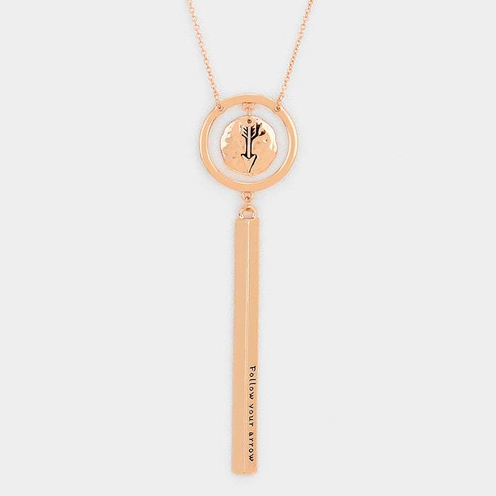 Follow your arrow _ Patterned Arrow Necklace - Madeline Love - Flyclothing LLC