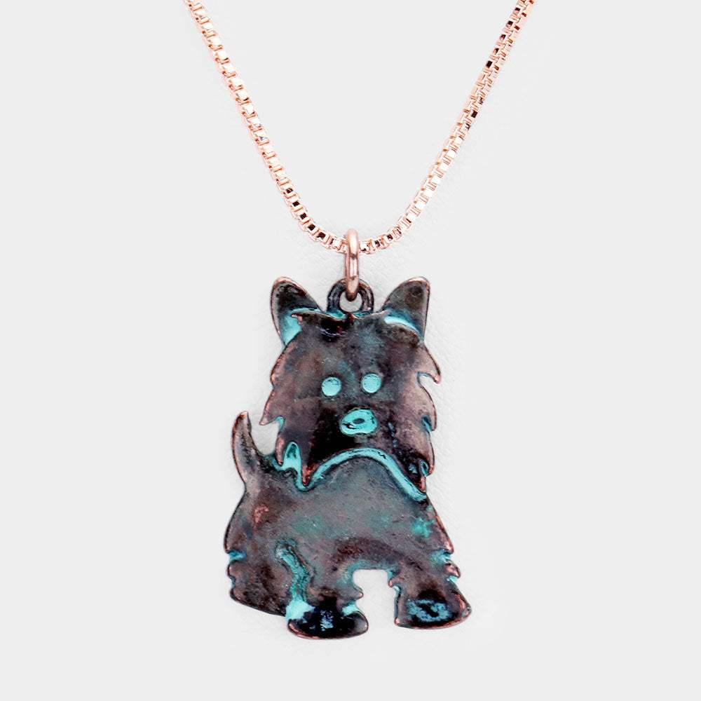 Puppy Metal Pendant Necklace - Madeline Love - Flyclothing LLC