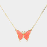Butterfly Druzy Pendant Necklace - Madeline Love - Flyclothing LLC