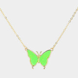 Butterfly Druzy Pendant Necklace - Madeline Love - Flyclothing LLC