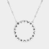 Antique Pattern Metal Open Circle Pendant Necklace - Madeline Love - Flyclothing LLC
