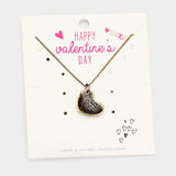 Antique Plated Heart Pendant Necklace - Madeline Love - Flyclothing LLC