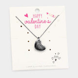 Antique Plated Heart Pendant Necklace - Madeline Love - Flyclothing LLC