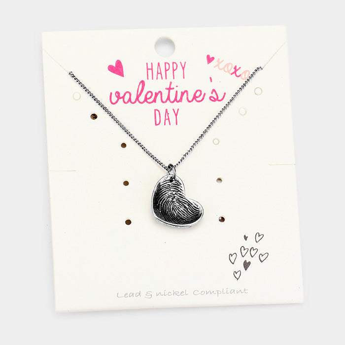 Antique Plated Heart Pendant Necklace - Madeline Love - Flyclothing LLC