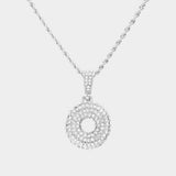 -O- Rhinestone Initial Monogram Pendant Brass Chain Necklace - Madeline Love - Flyclothing LLC