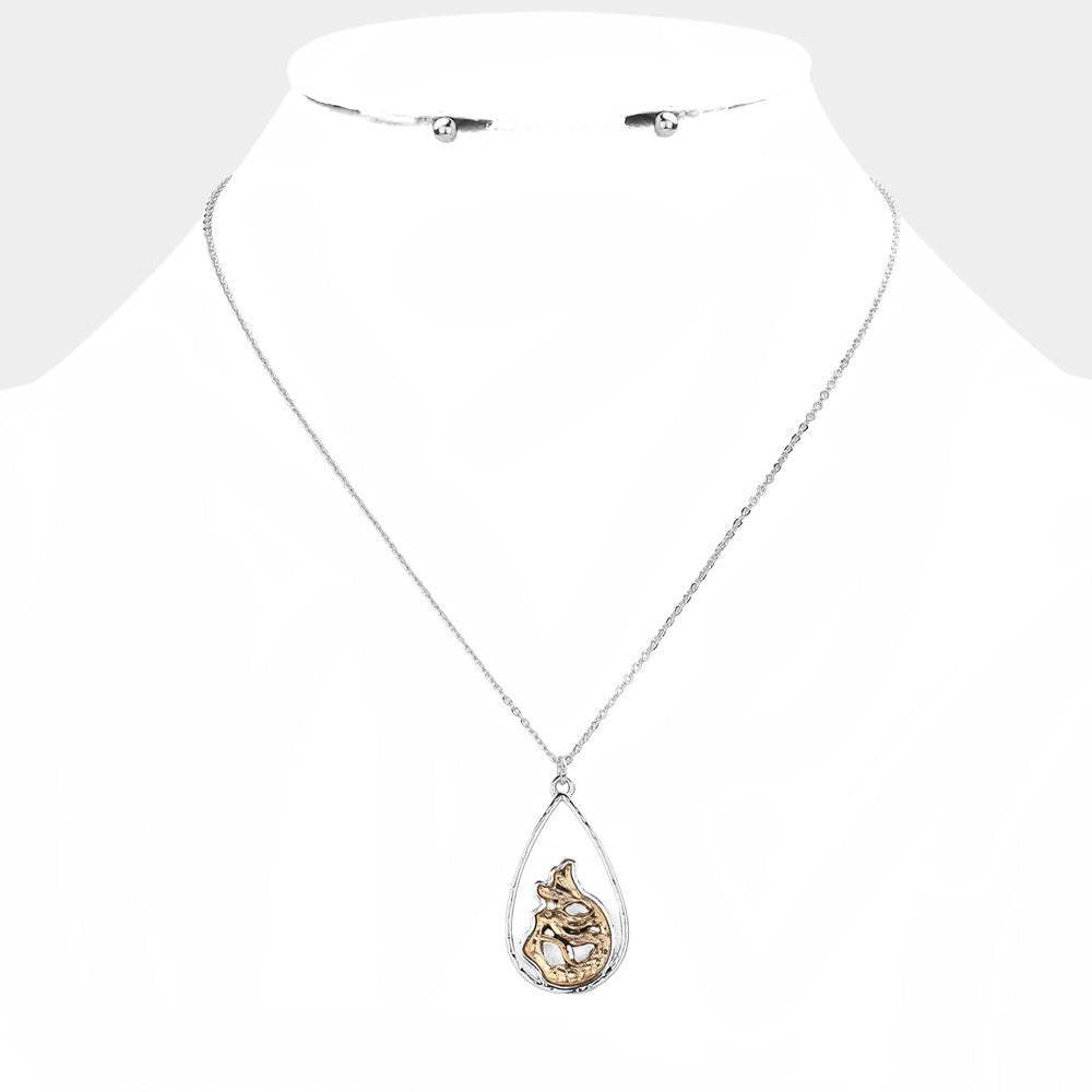 Antique Metal Mermaid Pendant Necklace - Madeline Love - Flyclothing LLC
