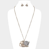 Antique Pattern Elephant Pendant Necklace - Madeline Love - Flyclothing LLC