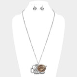 Antique Pattern Elephant Pendant Necklace - Madeline Love - Flyclothing LLC
