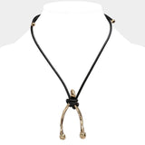 Unisex Wishbone Metal Pendant Necklace - Madeline Love - Flyclothing LLC