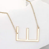 -E- Metal Initial Monogram Pendant Necklace - Madeline Love - Flyclothing LLC