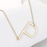 -P- Metal Initial Monogram Pendant Necklace - Madeline Love - Flyclothing LLC