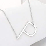 -P- Metal Initial Monogram Pendant Necklace - Madeline Love - Flyclothing LLC