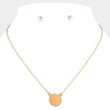 Druzy Stone Pendant Necklace - Madeline Love - Flyclothing LLC