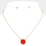 Druzy Stone Pendant Necklace - Madeline Love - Flyclothing LLC