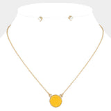 Druzy Stone Pendant Necklace - Madeline Love - Flyclothing LLC