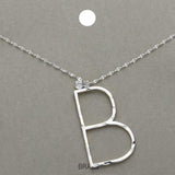 -B- Initial Monogram Brass Metal Pendant Necklace - Madeline Love - Flyclothing LLC