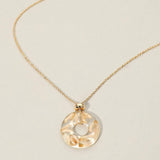 Floral Encased Botanical Ring Pendant Necklace - Madeline Love - Flyclothing LLC