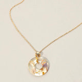 Floral Encased Botanical Ring Pendant Necklace - Madeline Love - Flyclothing LLC