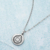 Engraved Life Preserver Metal Disc Pendant Necklace - Madeline Love - Flyclothing LLC