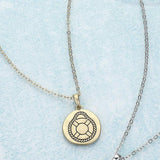 Engraved Life Preserver Metal Disc Pendant Necklace - Madeline Love - Flyclothing LLC