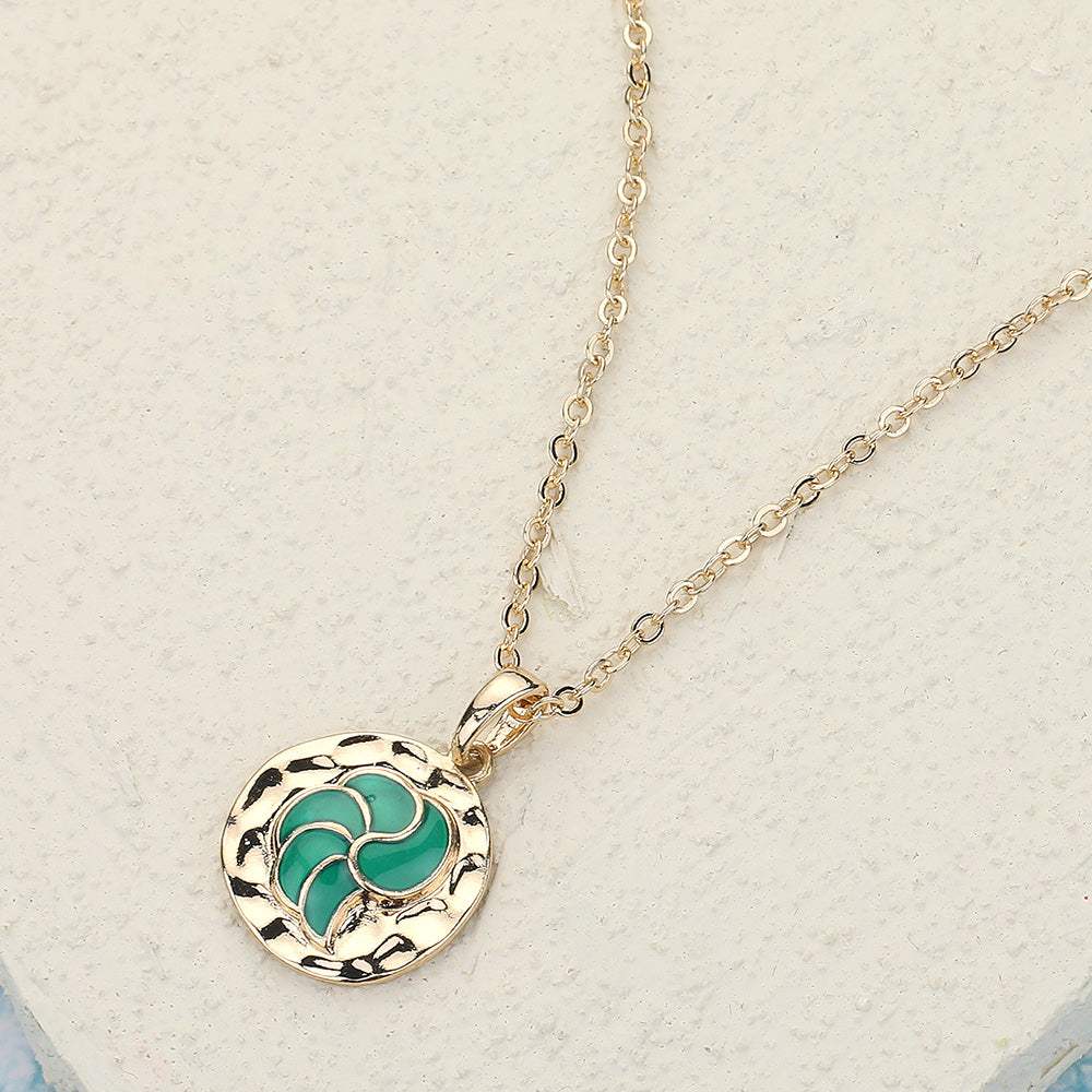 Colored Metal Pendant Necklace - Madeline Love - Flyclothing LLC