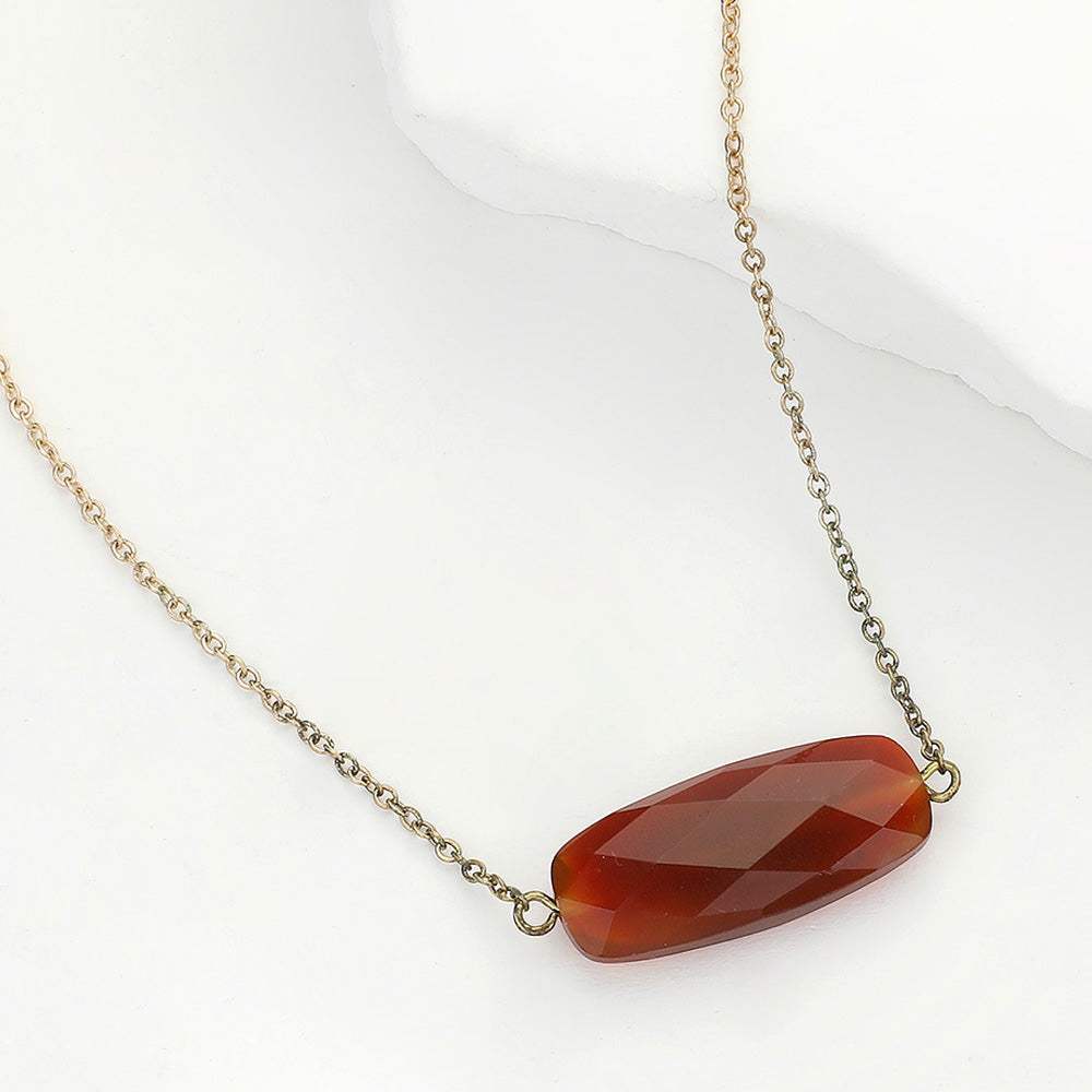 Natural Stone Pendant Necklace - Madeline Love - Flyclothing LLC