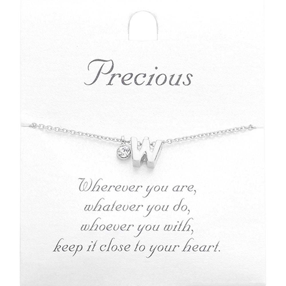 -W- Monogram Monogram Initial Pendant Necklace - Madeline Love - Flyclothing LLC