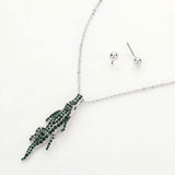 Stone Paved Crocodile/Alligator Pendant Necklace - Madeline Love - Flyclothing LLC