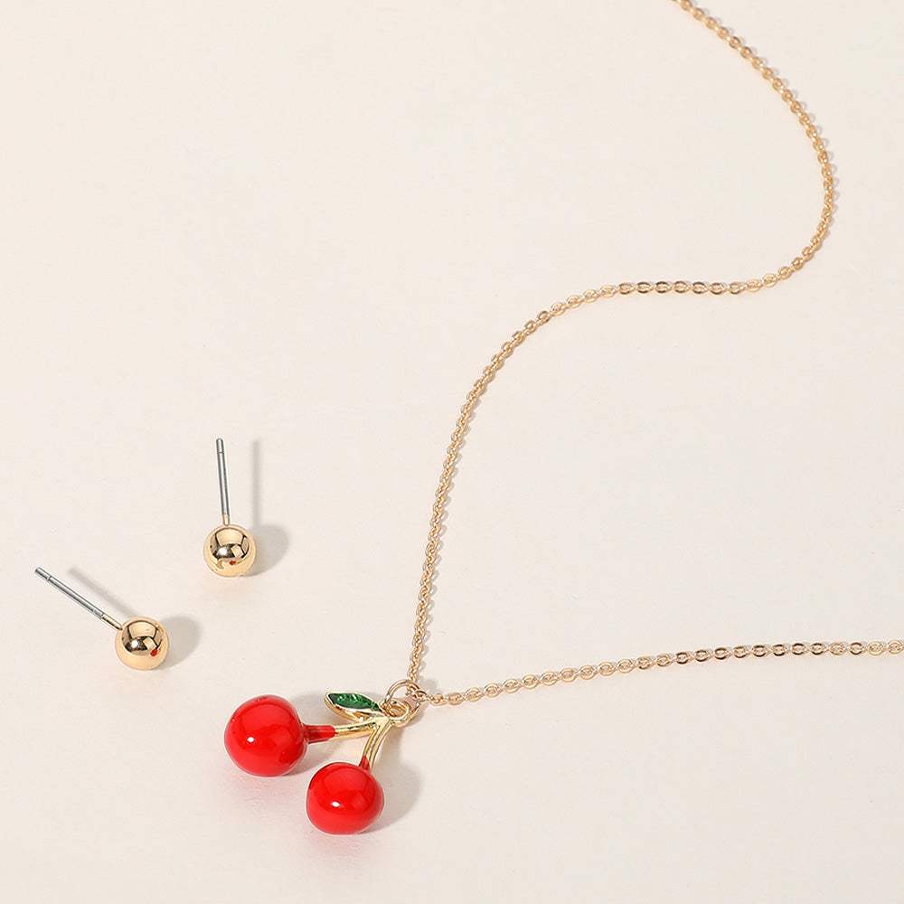 Cherry Pendant Necklace - Madeline Love - Flyclothing LLC