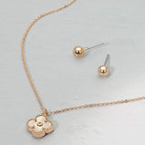 Metal Quatrefoil Pendant Necklace - Madeline Love - Flyclothing LLC